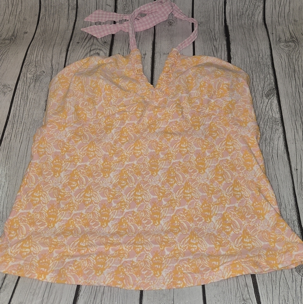 Lilly Pulitzer Halter Tankini Swim Top Size 14